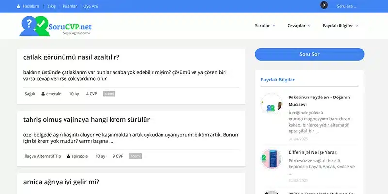 Soru Cevap Sitesi