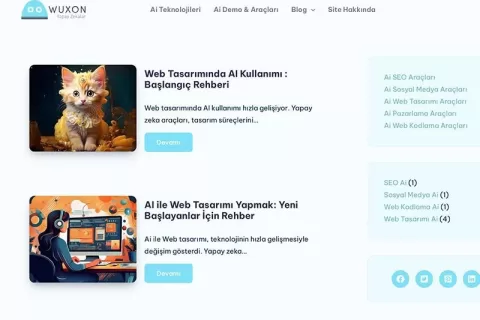 Yapay Zeka Blog Sitesi